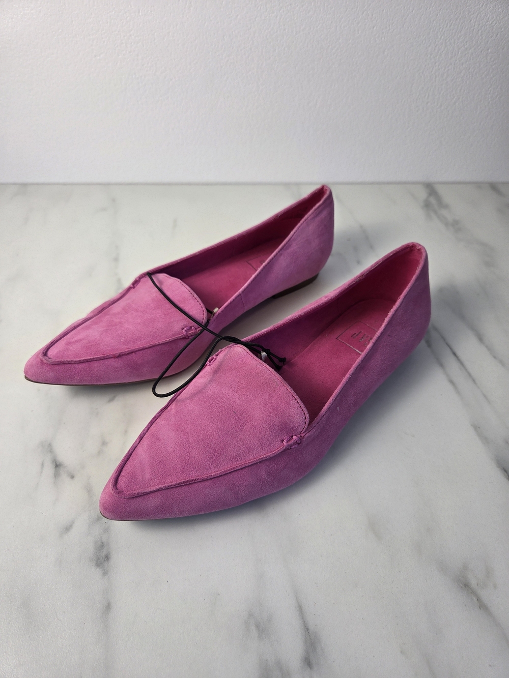 GAP Pink Suede Pointed-Toe Loafers